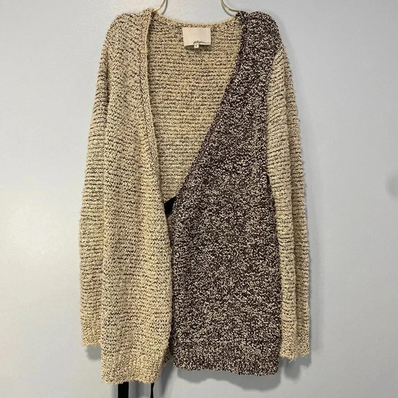 $425 3.1 Philip Lim Cardigan Waist Tie Longer Ivory Gray Size Small S - Picture 5 of 12